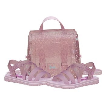 Sandalia-Rosa-Transparente-e-Glitter-Multiplas-Tiras-|-Barbie-Tamanho--23---Cor--ROSA-TRANSPARENTE-0